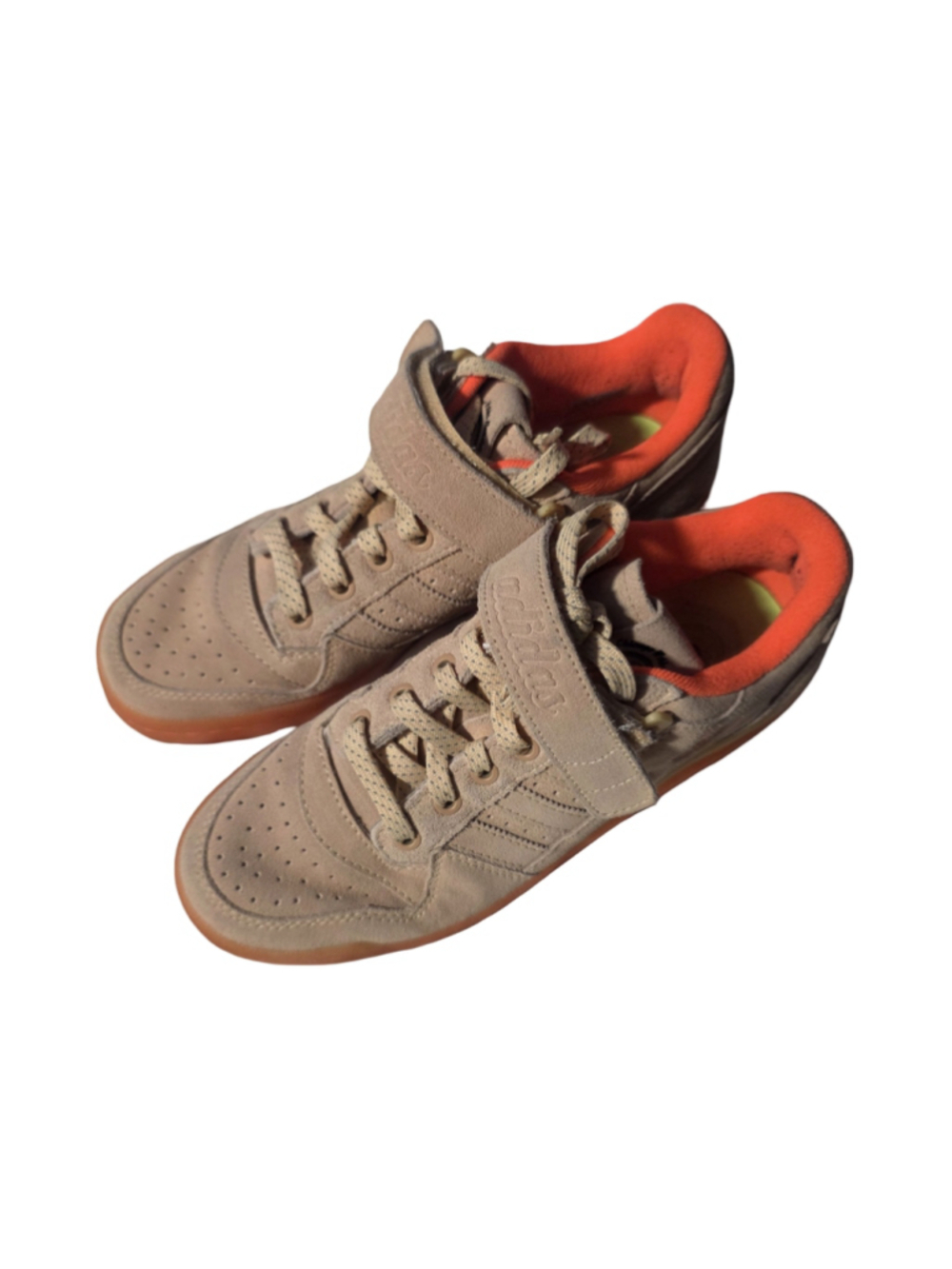 Mens Adidas Forum Low Sneakers Beige Orange Size 7